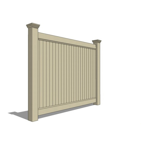 CAD Drawings BIM Models CertainTeed Fence, Rail and Deck Systems Lexington Vinyl Fencing